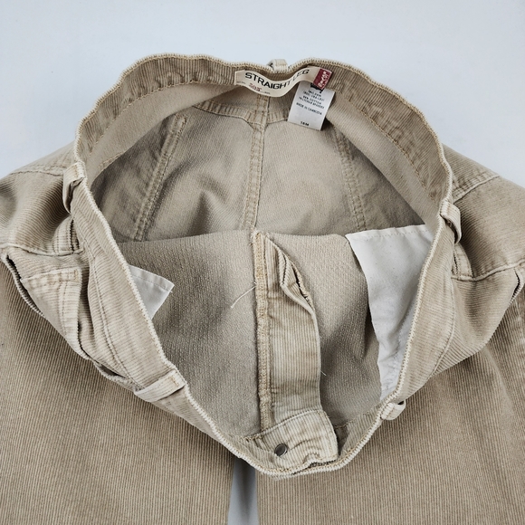 LEVIS 505 Womens Tan Corduroy Straight Leg Pants Size 16M (36x31) - Picture 5 of 8